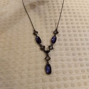 Beautiful Blue "Y" Shape Necklace